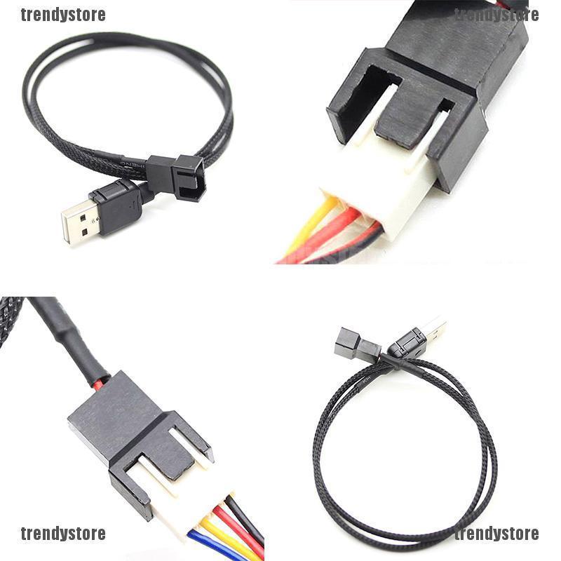 อะแดปเตอร์สายเคเบิ้ล USB A ตัวผู้ เป็นพัดลม 2-Pin 3-Pin 3pin 4-Pin 4pin