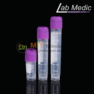 Cryo Tube, External Cap PP 1ML 2ML 3ML 4ML 5ML100PC/PK หลอดแช่แข็ง (Lab Medic)