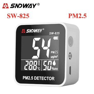 แท้100% สินค้าพร้อมส่งจากไทย SNDWAY  รุ่น SW-825 เครื่องวัดฝุ่น PM2.5 วัดความชืน ในอากาศ