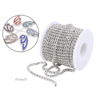 [Homyl1] Diy คริสตัล 10 หลา Rhinestone สําหรับตกแต่งเสื้อผ้า