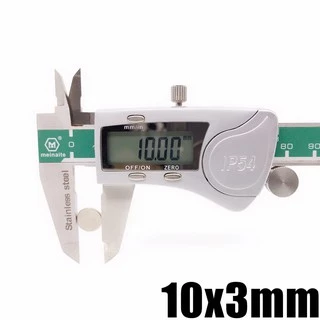 10ชิ้น แม่เหล็ก 10x3มิล กลมแบน 10*3มิล Magnet Neodymium 10x3mm แม่เหล็กแรงสูง 10mm x 3mm แม่เหล็กแรงดูดสูง 10*3mm