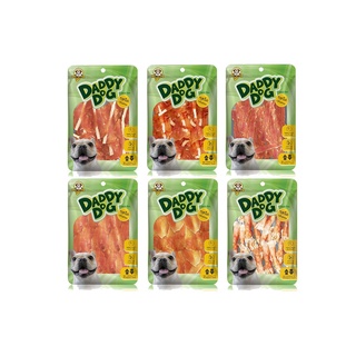 Daddy dog 320g.ขนมหมา ขนมสุนัข สันในไก่อบแห้ง สันในไก่เสียบนมนิ่มสั้น สันในไก่เสียบนมนิ่มยาว สันในไก่สไลด์ สันในไก่นิ่ม