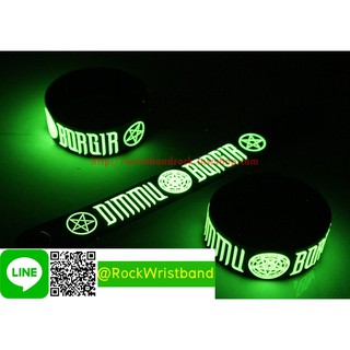 DIMMU BORGIR ขายริสแบนด์เรืองแสง  DGR351NA Wristband สายรัดข้อมือวงร็อค