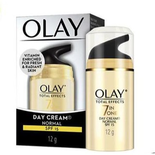 OLAY Total Effect 7in1 Day Cream Normal SPF15++ โอเลย์ โททัล เอฟเฟ็คส์ 7in1 เดย์ครีม สูตรธรรมดา 12g.