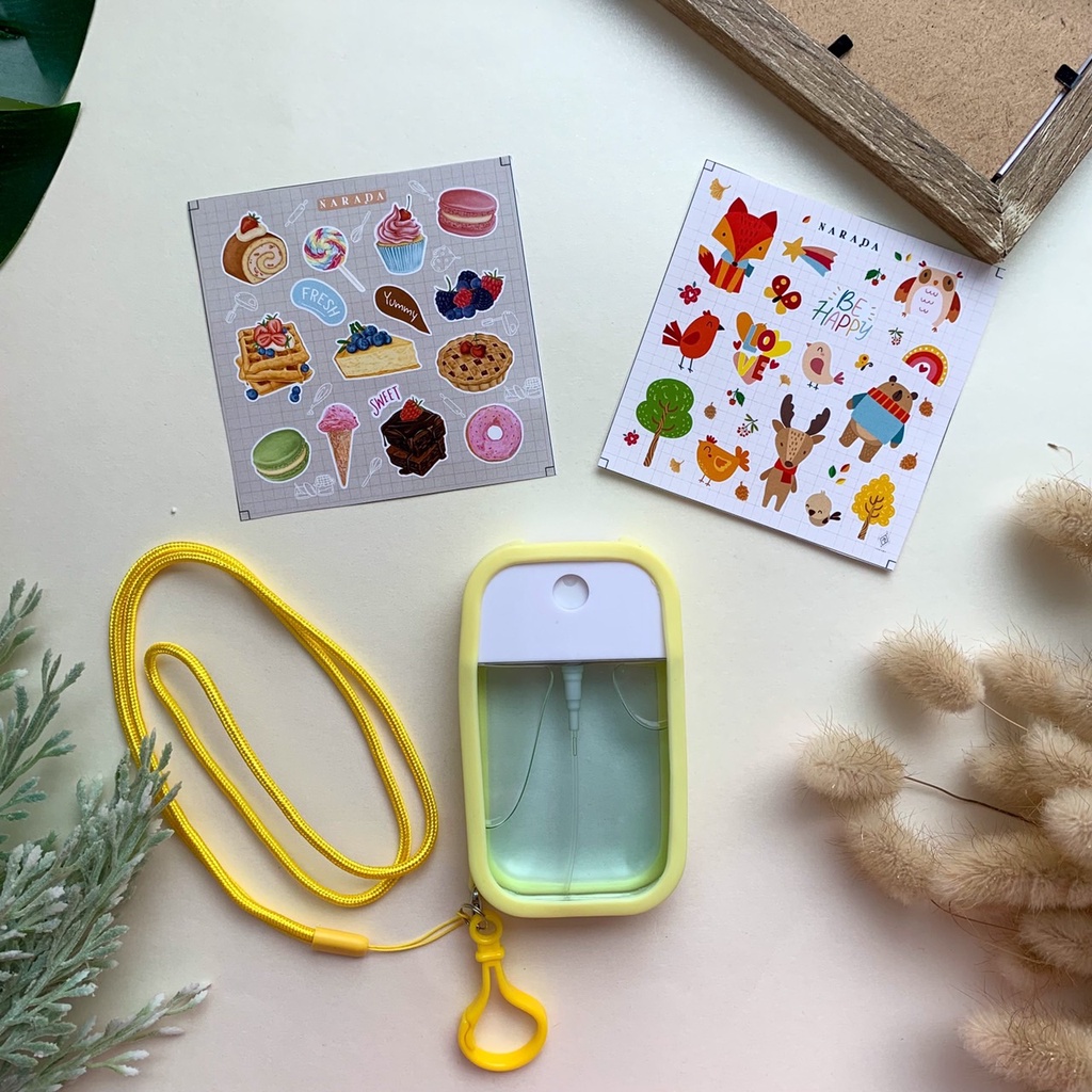 ?เเถมฟรี สติ๊กเกอร์สุดคิ้วท์ ❗✨สเปรย์แอลกอฮอล์ แบบหมุน 50 ml?  by NaradaAsia ?