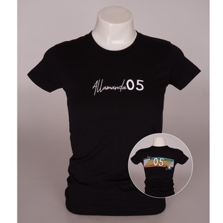 เสื้อยืดใหม่💯 H03 เสื้อยืด คอกลม เข้ารูป Allamanda สีดำ รวมลาย สินค้าของแท้S-3XL