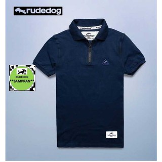 rudedog เสื้อโปโล แบบซิป   ชาย หญิง  รุ่นแจคเกต สีกรม