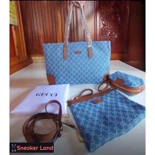 กระเป๋า GUCCI OPHIDIA GG DENIM TOTE