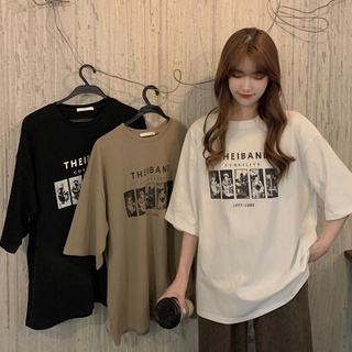 เสื้อยืดลายการ์ตูนไซส์ใหญ่🍓✨ oversize tshirt เสื้อยืดทรงหลวมสไตล์เกาหลี（K634）