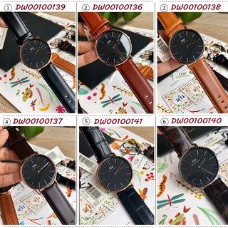 DW00100137 Classic Black Bristol 32/36/40mm Leather Women Watch นาฬิกาแบรนด์เนม แท้100% สำหรับผู้หญิง