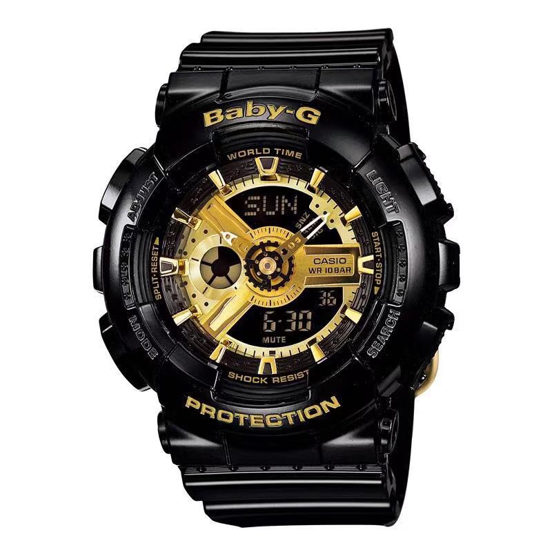 Casio baby-g นาฬิกาข้อมือ - รุ่น BA-110-1A(Black/Gold)