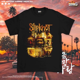 เสื้อยืดโอเวอร์ไซส์Slipknot BAND เสื้อยืด - UNSAINTED MERCH / SLIPKNOT ClothingS-3XL