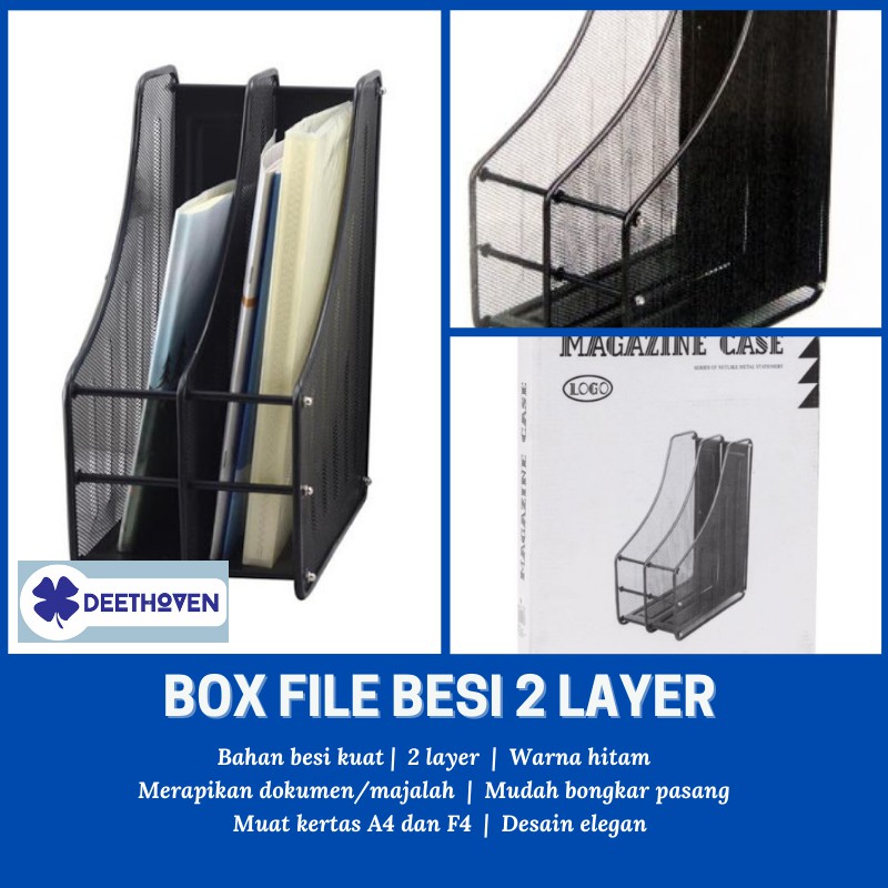 MAGAZINE CASE BOX FILE IRON 2 SAP FILE SYSBOX DOUBLE LAYER 2 TIER