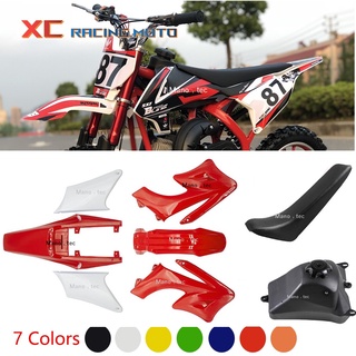 ชุดสีวิบากKlx Crf Ktm แฟริ่งวิบาก ชุดสีรถวิบาก แฟริ่งวิบาก สีแดง+ขาว ชุดสีวิบากแปลง สำหรับ KLX110 KSR KLX110 KX65