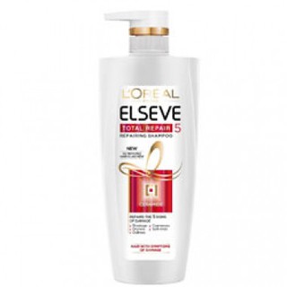 LOREAL PARIS ELSEVE TOTAL REPAIR 5 REPAIRING SHAMPOO ลอรีอัล ปารีส เอลแซฟ โททอล รีแพร์ 5 แชมพูสำหรับผมเสีย [450ml.]