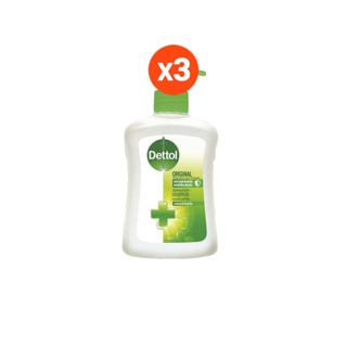 Dettol สบู่เหลวล้างมือสูตรออริจินัล 225 มล. x 3ชิ้น