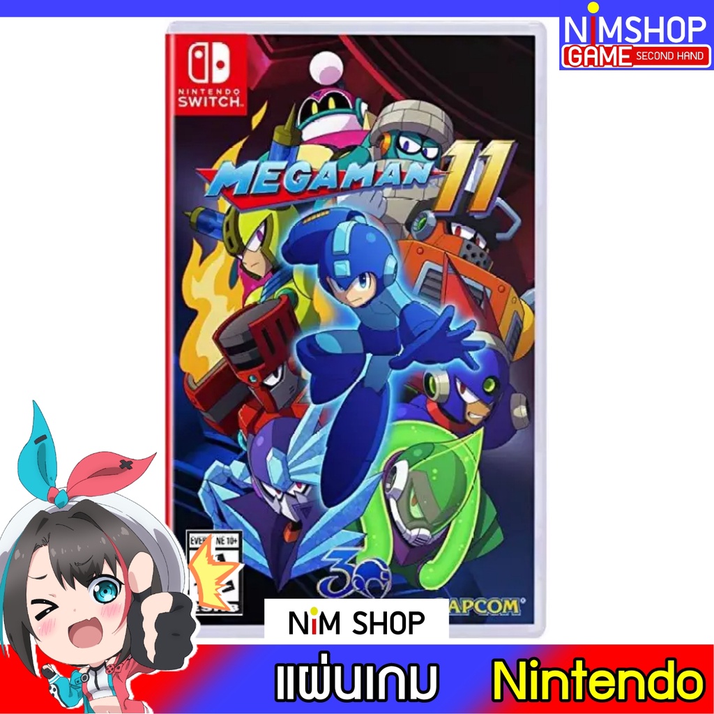 (มือ1)(มือ2) Nintendo Switch : Megaman 11 แผ่นเกม มือสอง สภาพดี