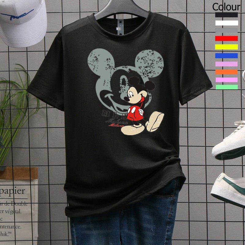 พร้อมส่ง เสื้อทีเชิร์ตเสื้อยืดคอกลมแฟชั่น มี 10 สีให้เลือก (ใส่ได้ทั้งหญิงและชาย)