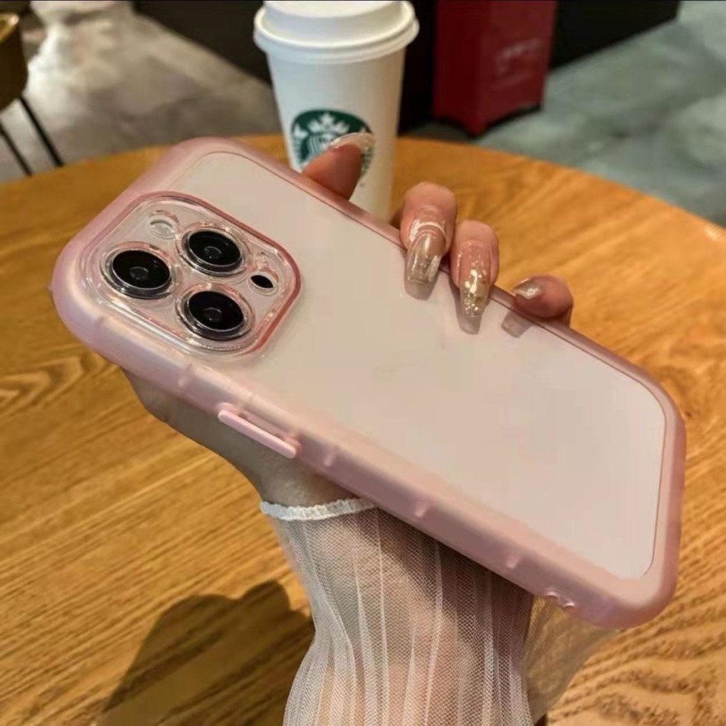 เคสโทรศัพท์มือถือ ซิลิโคนใส กันกระแทก สีแคนดี้ สําหรับ iPhone 11 12 13 Pro XR X Xs Max
