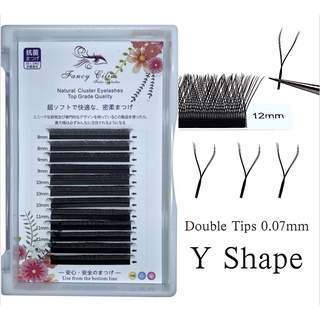 Y type Eyelashes Extension Hand Woven Mink Lashes Double Tips Natural Sof Thickness 0.07mm YY Shape Eyelash Extension