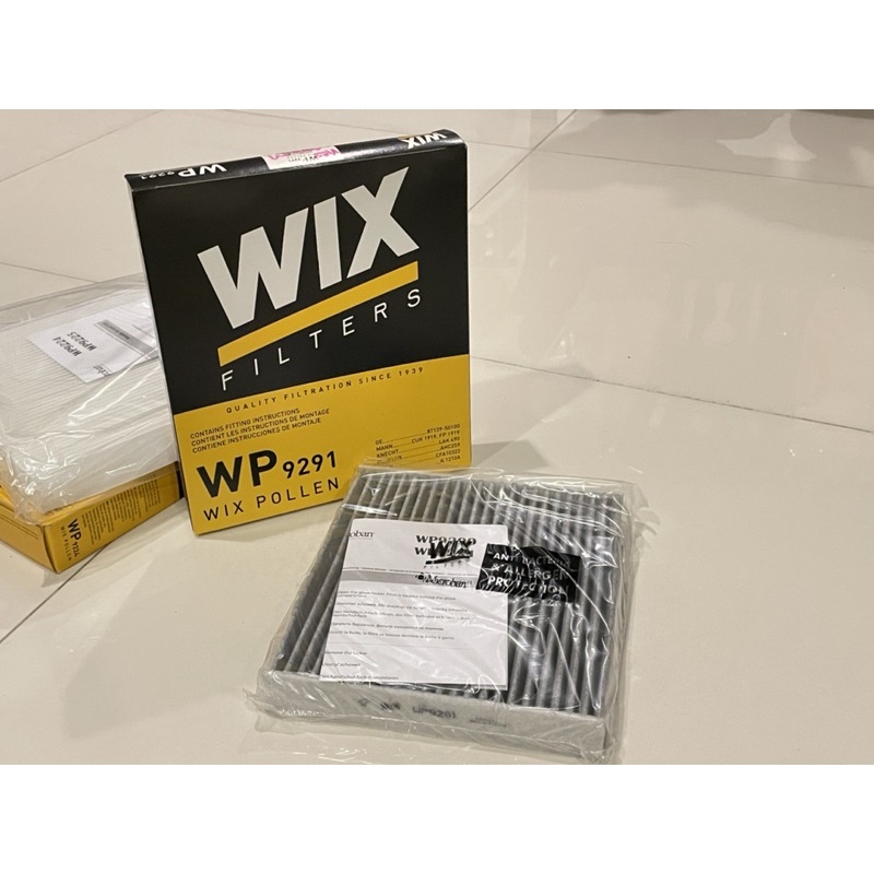 กรองแอร์ wix กรองคาร์บอน กรองฝุ่นpm  Vigo fortuner camry acv30 acv40 vios07+ altis08+