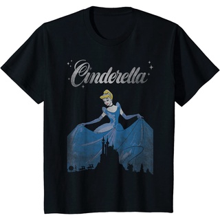 เสื้อยืด พิมพ์ลาย Disney Cinderella สไตล์วินเทจ