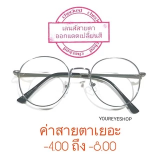 แว่นตาเลนส์ออกแดดเปลี่ยนสี ค่าสายตาสั้นเยอะ เลนส์มัลติโค้ท รุ่น 8265B