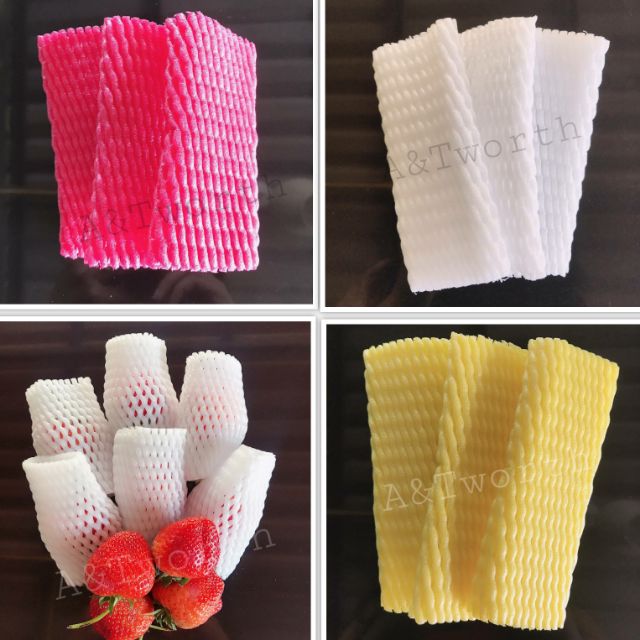 โฟมห่อผลไม้ S10 : S12 : S15 : S17 : L20 : L24  L30  สินค้า100ชิ้น/แพคครับ , ห่อกุหลาบ , ห่อสตอเบอรี่ แบบชั่งขีด