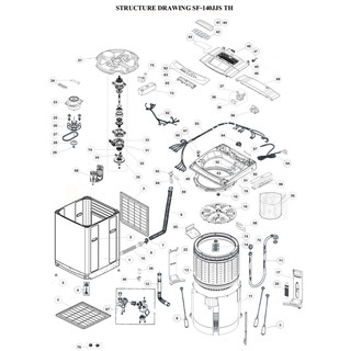 Hitachi อะไหล่ เครื่องซักผ้า รุ่น SF-140JJS  SF140JJSชิ้นส่วน งานช่าง งานซ่อม อุปกรณ์ PART SF140JJS ศูนย์บริการ อะไล่แท้