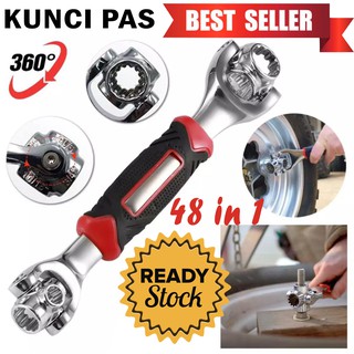 Peralatan Tools Kunci Pas Tinger Wrench 48 in 1 Kunci Pas Multifungsi Kunci Pas Stainless Steel Kunci Pas Universal Peralatan Genggam Hand Tools Handtools Kunci Pas Serbaguna Repair Tools Kunci Pas Murah Alat Tukang Bengkel Montir s3305 - Silver