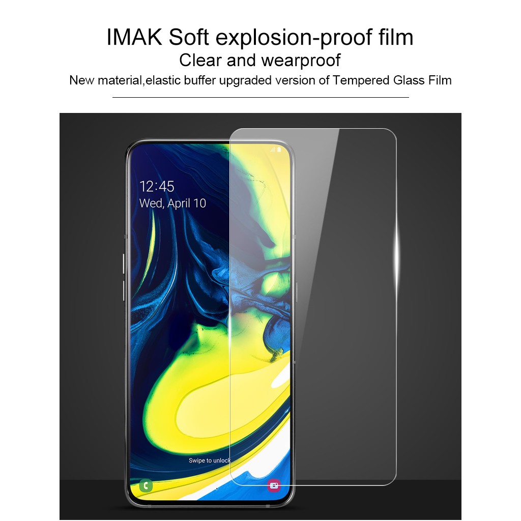 ฟิล์มกันหน้าจอแตก Imak Samsung Galaxy A80 TPU Flexible Explosion-Proof Membrane HD Screen Protector