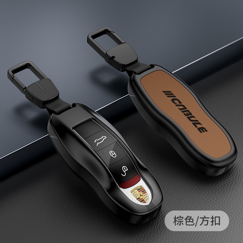Porsche Premium Cayenne Key Case Leather 911 Panamera Taycan McKay 718 Pammer Macan Fashion Car Key Case