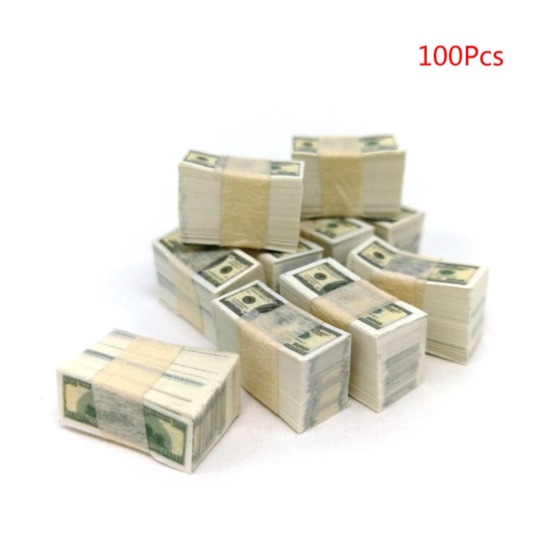Vision Mini 100 Dollar Bills Thumbnail 100 แผ่น Miniature Dollar Cake Toppers