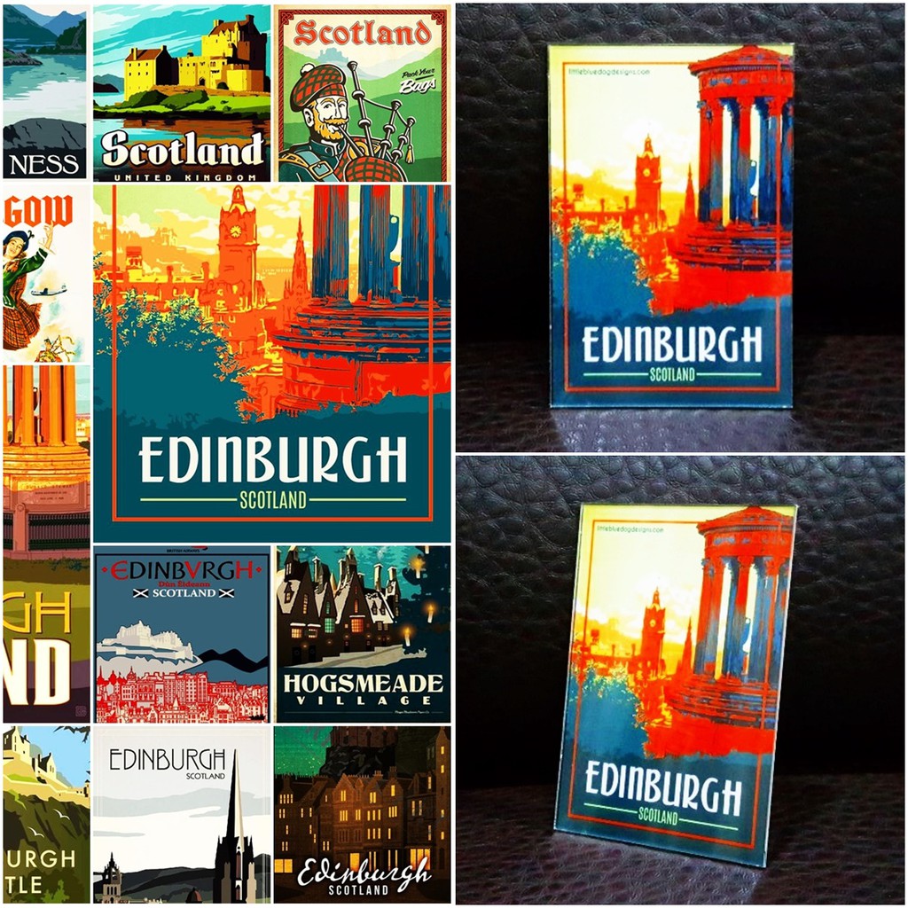 \แม่เหล็กติดตู้เย็น อะครีลิค สกอตแลนด์ 2×3 นิ้ว Souvenir Acrylic Fridge Magnet Scotland A1 2x3"