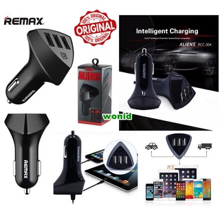 Remax RCC-304 Aliens ที่ชาร์จในรถยนต์  Car Charger 4.2A USB 3 ช่อง สินค้า REMAX ของแท้ 100%