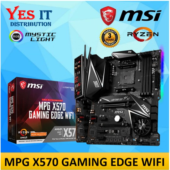 MSI MPG X570 GAMING EDGE ซ็อกเก็ต WIFI AM4 RYZEN MOTHERBOARD