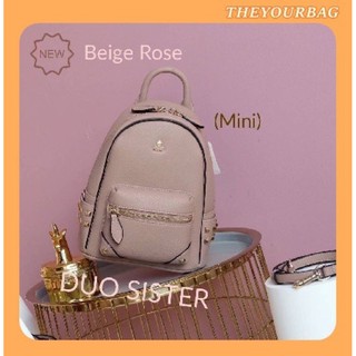 กระเป๋า KEEP รุ่น Duo Sister backpack  🎒   &gt;กระเป๋า หนังวัวแท้ฟอกนาโนเนื้อดี นิ่มมาก ลายหนังชัด ทนทานคะ