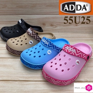 ADDA 55U25 รองเท้าหัวโต (4-6) สีดำ/ครีม/ฟ้า/ชมพู