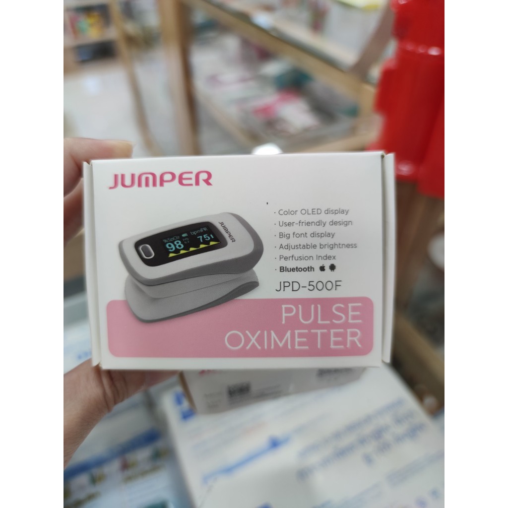เครื่องวัดออกซิเจนปลายนิ้ว Oxygen pulse oximeter Jumper JPD-500F