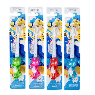 แปรงสีฟันเด็ก อายุ 3-7 ปี | Tiger SF215 | แพ็ค 12 ด้าม | Children Toothbrush