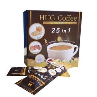 HUG Coffee ฮัก คอฟฟี่ 25 in 1 กาแฟดีเพื่อสุขภาพ ของแท้100%