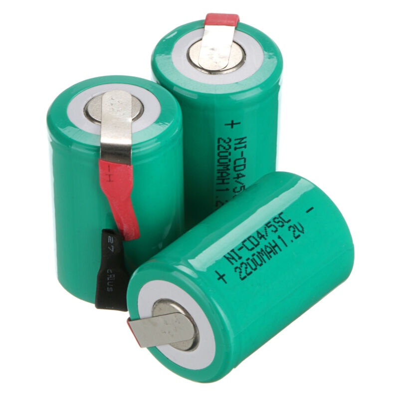 GTF 4PCS 2200mAh 45 SC Ni CD Battery 1.2V Sub C batteries with tab for