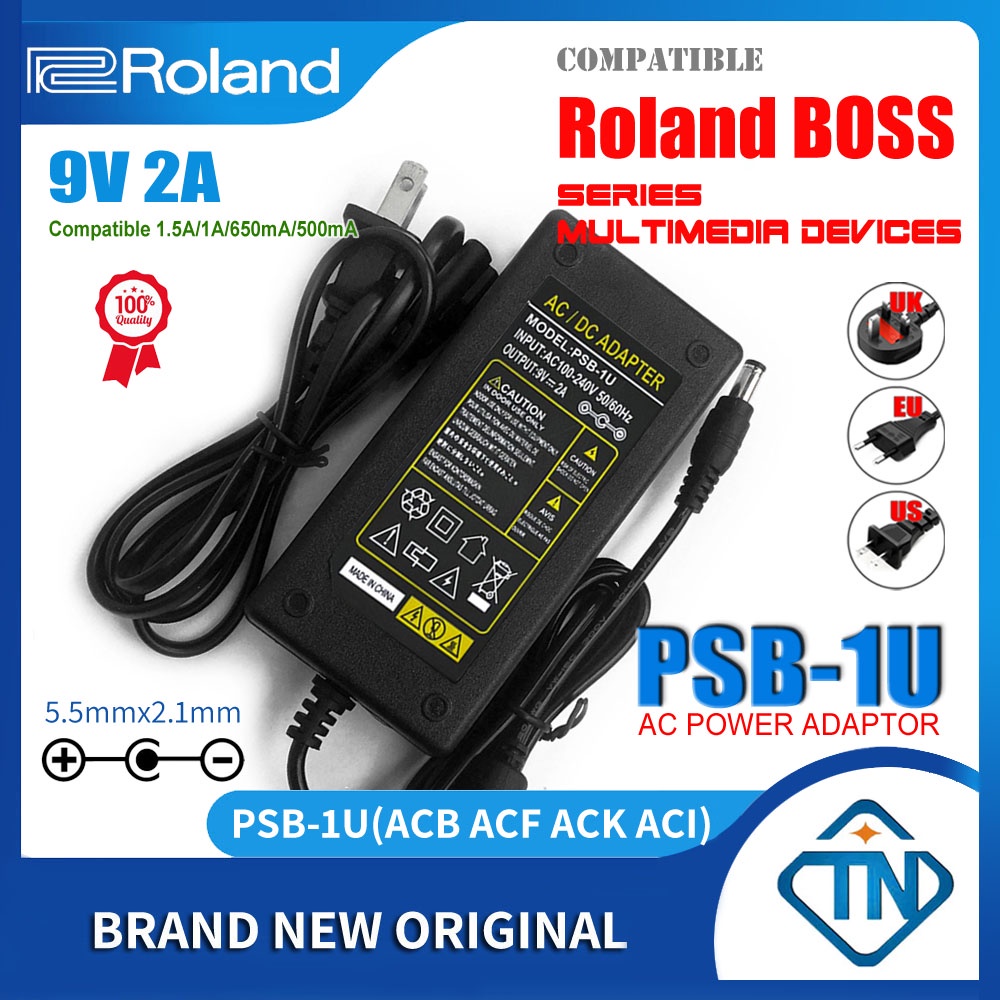 9V 2A อะแดปเตอร์ AC DC PSB-1U สําหรับ Roland PSB-1 PSB-120 ACB ACF ACK ACI Series Adaptor แหล่งจ่ายไ