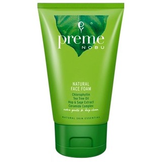 Preme Nobu Natural Face Foam 50กรัม (1หลอด) โฟมล้างหน้าลดสาเหตุการเกิดสิว