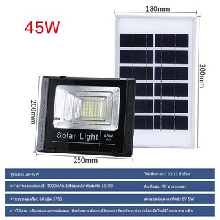 Outdoor Solar Floor Lightโคมไฟโซล่าเซล 45W แสงสีขาว ไฟโซล่าเชลล์ Remote Control