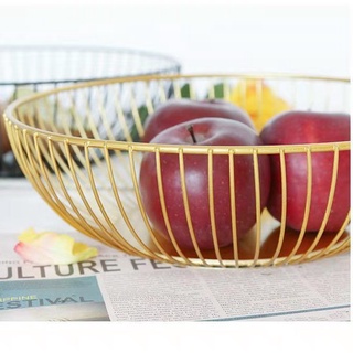 ✧✸✔Fruit Basket Plate Metal Creative Fashion Drained Fruit Basin Nordic Style Candy Plate Fruit Plate No Waterlogged