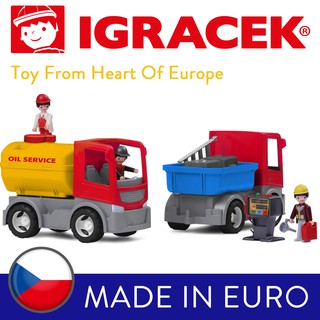 IGRACEK - 27052  1+2 รถบรรทุกน้ำมัน TANK TRUCK 【 MADE IN CZECH 】(รถของเล่นเด็ก not playmobil)