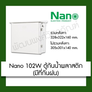 Nano 102W ตู้กันน้ำพลาสติก มีที่กันฝน