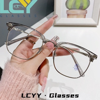 Lcyy2022 ใหม่ แว่นตา กรอบโลหะ ป้องกันแสงสีฟ้า สไตล์เรโทร สําหรับผู้ชาย -0°-5.0°/820