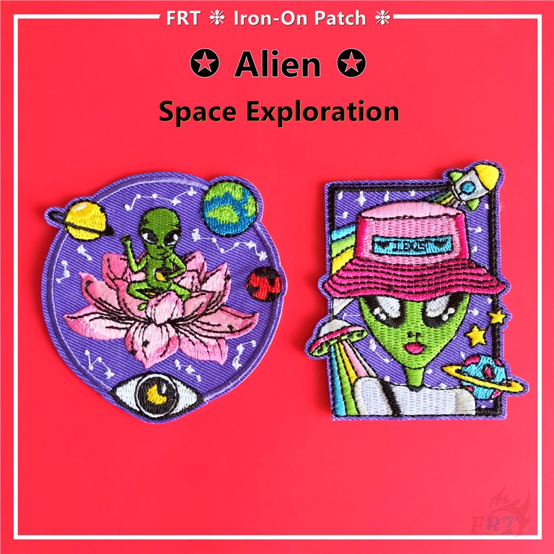 ☸ Rock Alien - แพทช์เหล็กบนสํารวจอวกาศ ☸ 1 ชิ้น DIY เย็บบนเหล็กบนป้ายแพทช์